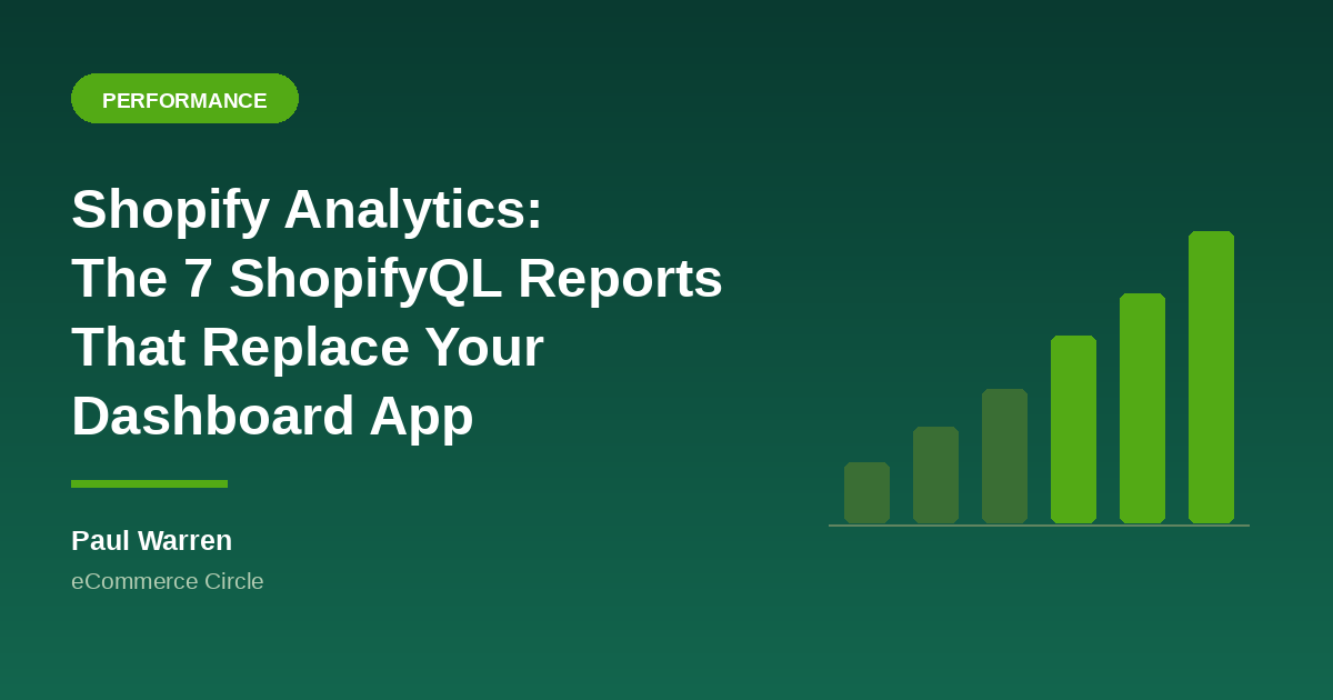 Shopify Analytics: the 7 ShopifyQL reports that replace your dashboard app