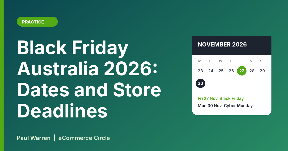 Black Friday Australia 2026: Dates and Store Deadlines