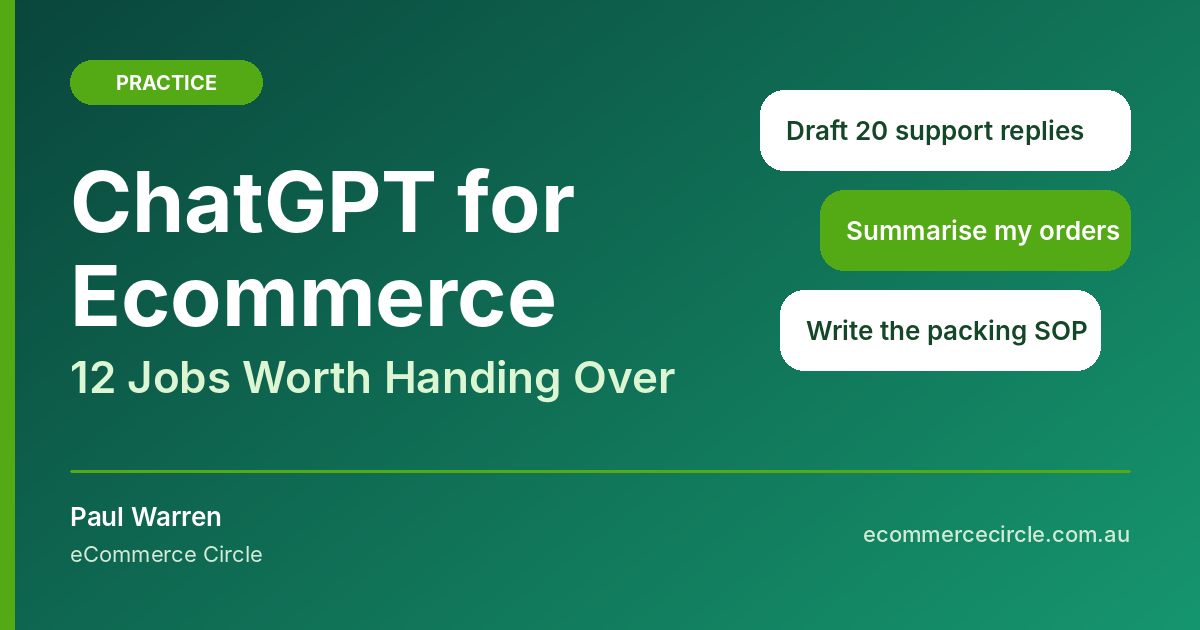 ChatGPT for Ecommerce: 12 Jobs Worth Handing Over