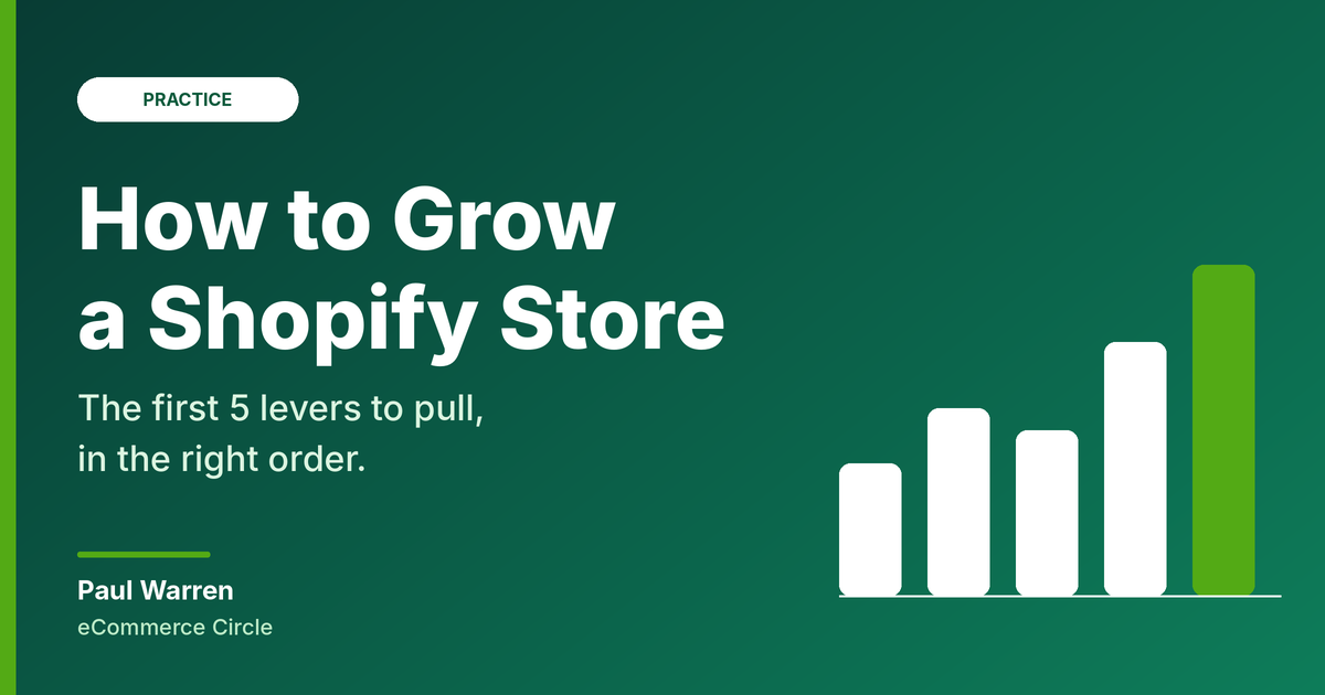 How to Grow a Shopify Store: The First 5 Levers to Pull