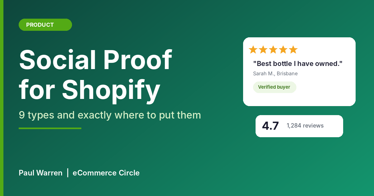 Social Proof for Shopify: 9 types and where to put them