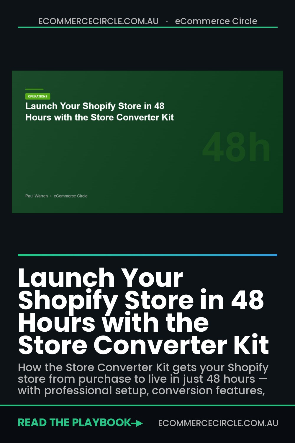 Launch Your Shopify Store in 48 Hours with the Store Converter Kit