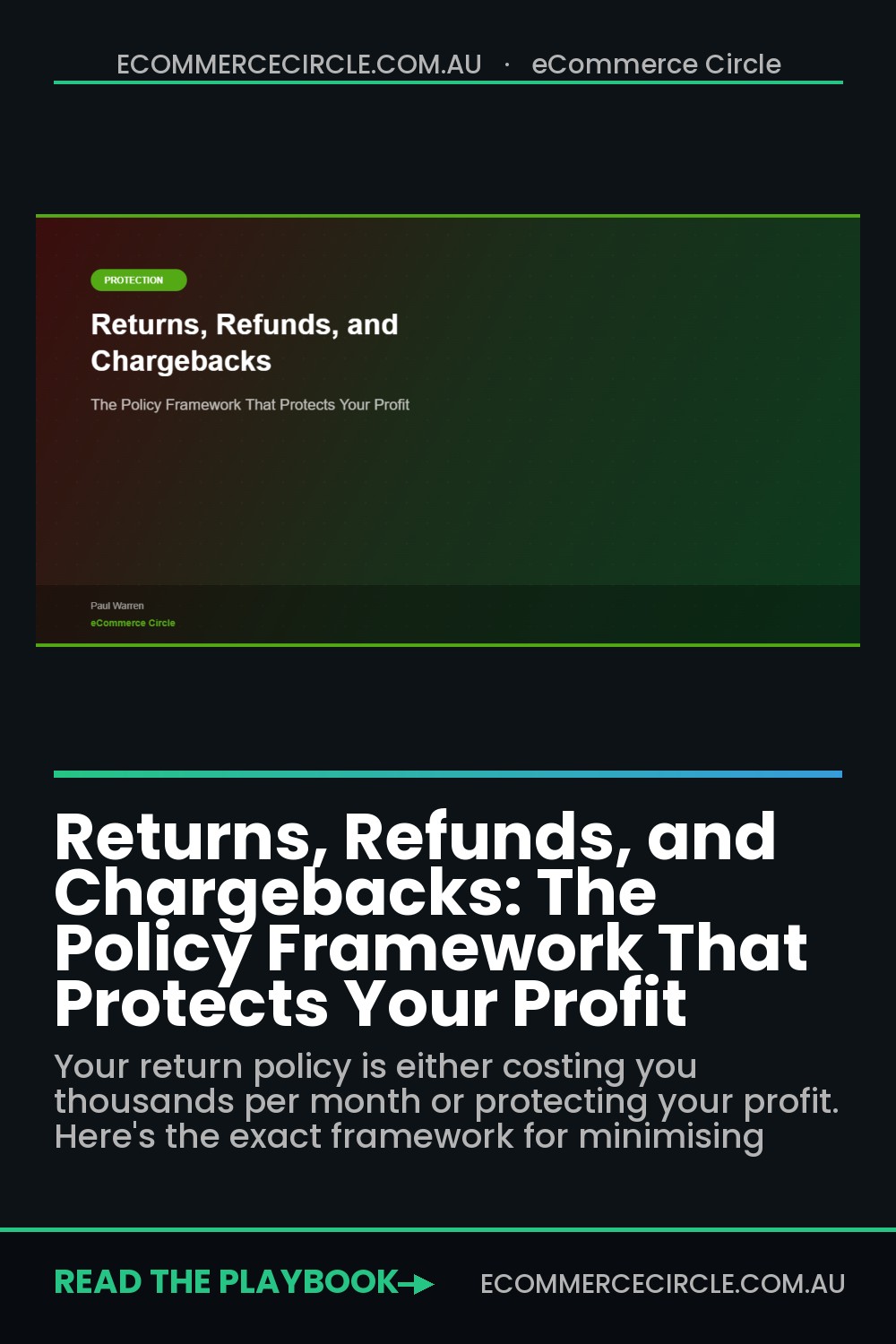 Returns, Refunds, and Chargebacks: The Policy Framework That Protects Your Profit