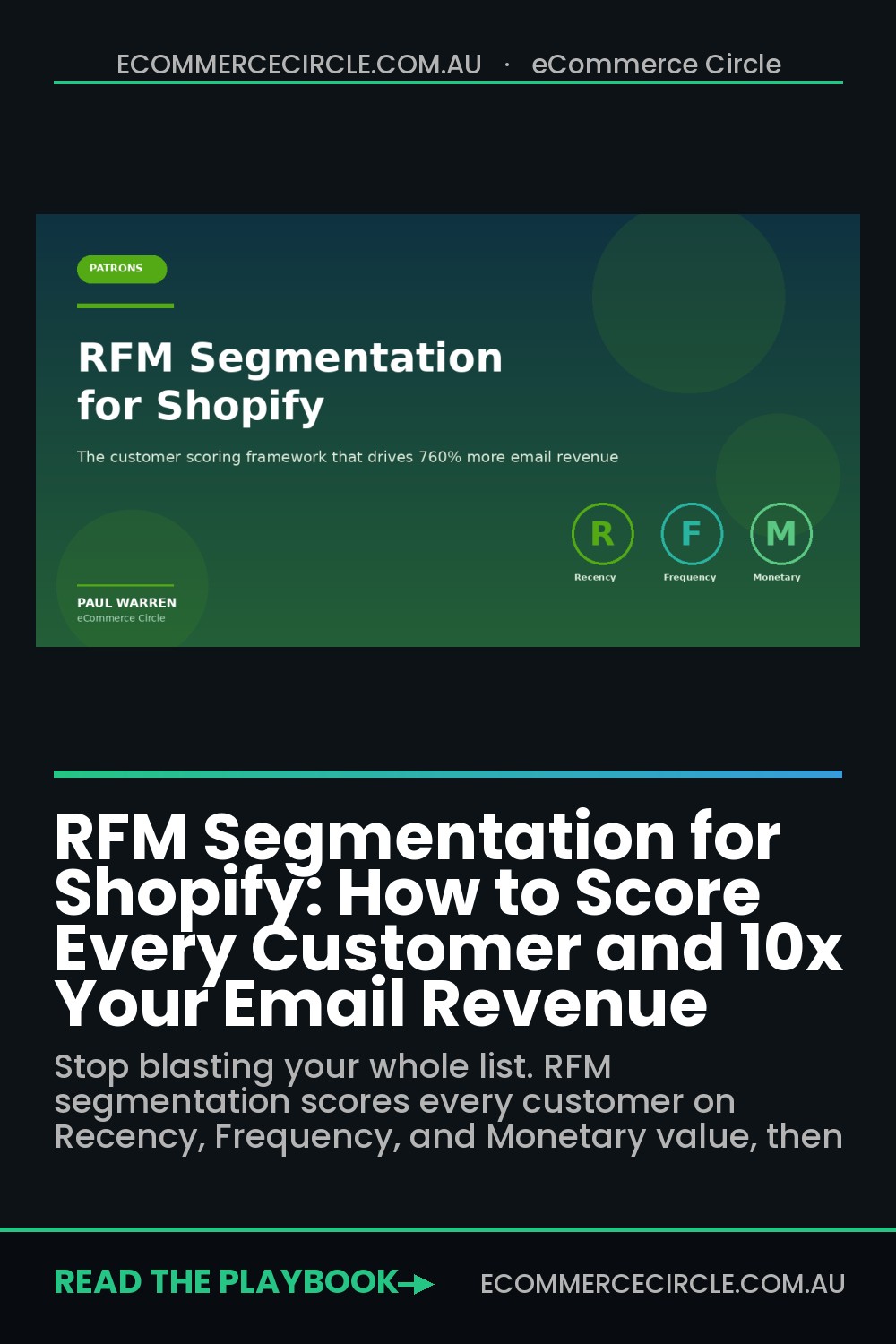 RFM Segmentation for Shopify: How to Score Every Customer and 10x Your Email Revenue