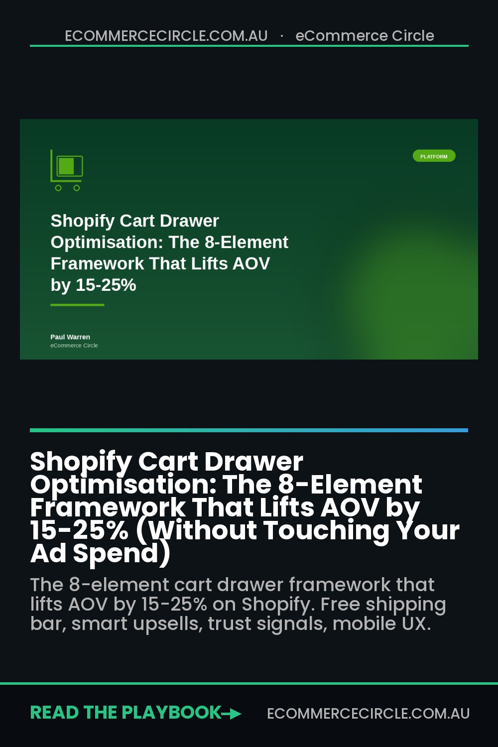 Shopify Cart Drawer Optimisation: The 8-Element Framework That Lifts AOV by 15-25% (Without Touching Your Ad Spend)