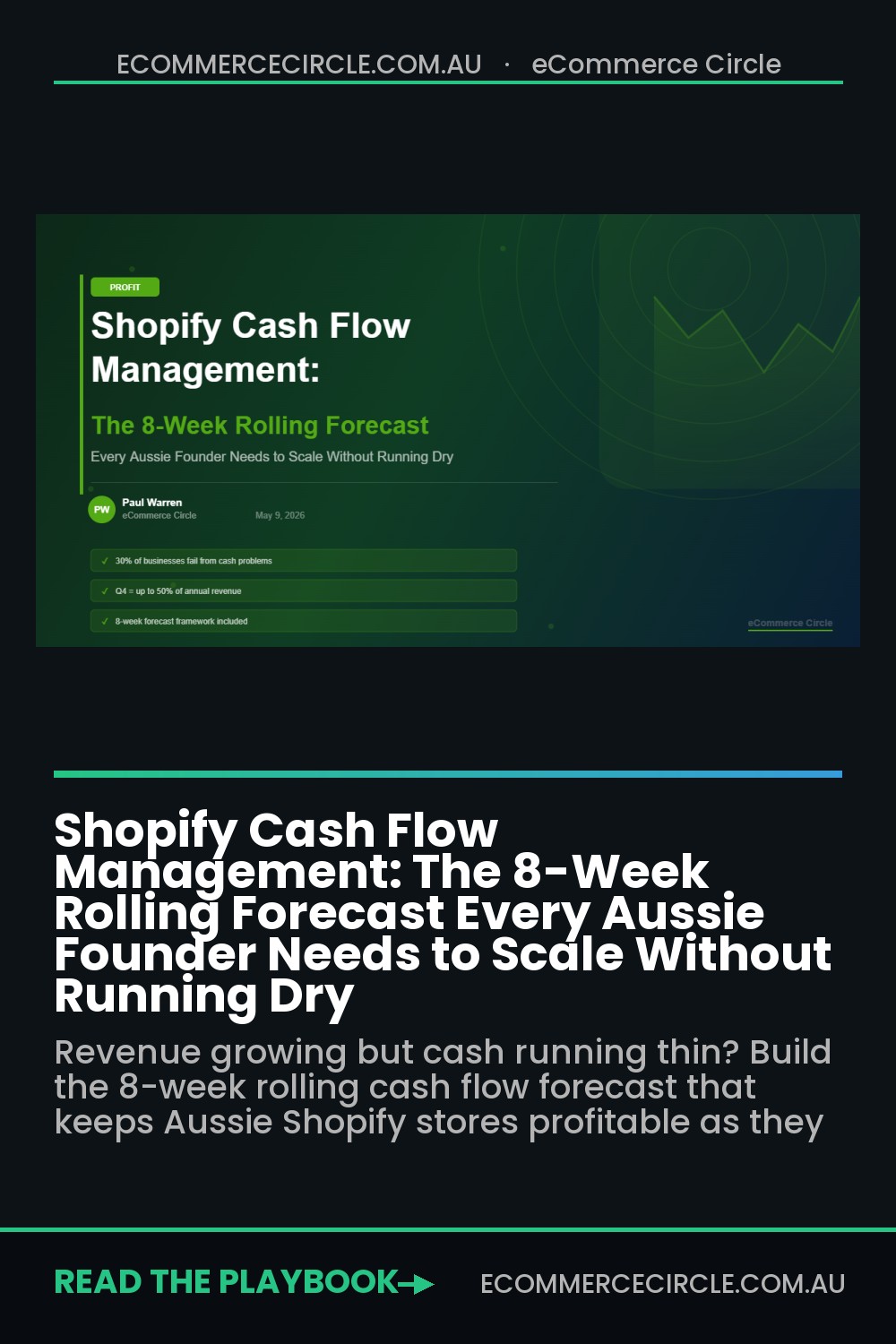 Shopify Cash Flow Management: The 8-Week Rolling Forecast Every Aussie Founder Needs to Scale Without Running Dry