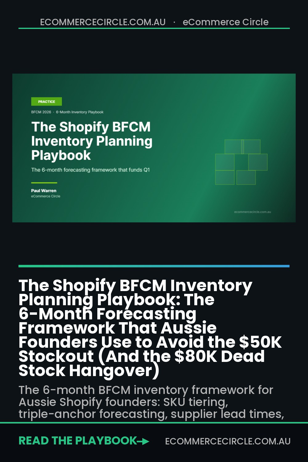 The Shopify BFCM Inventory Planning Playbook: The 6-Month Forecasting Framework That Aussie Founders Use to Avoid the $50K Stockout (And the $80K Dead Stock Hangover)