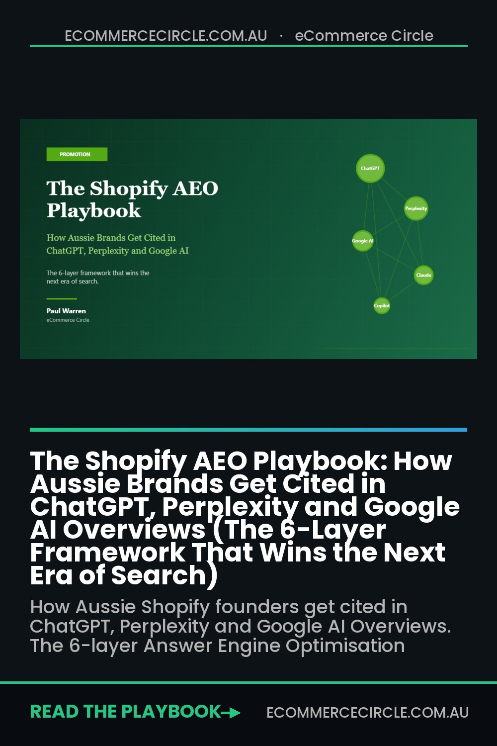 The Shopify AEO Playbook: How Aussie Brands Get Cited in ChatGPT, Perplexity and Google AI Overviews (The 6-Layer Framework That Wins the Next Era of Search)