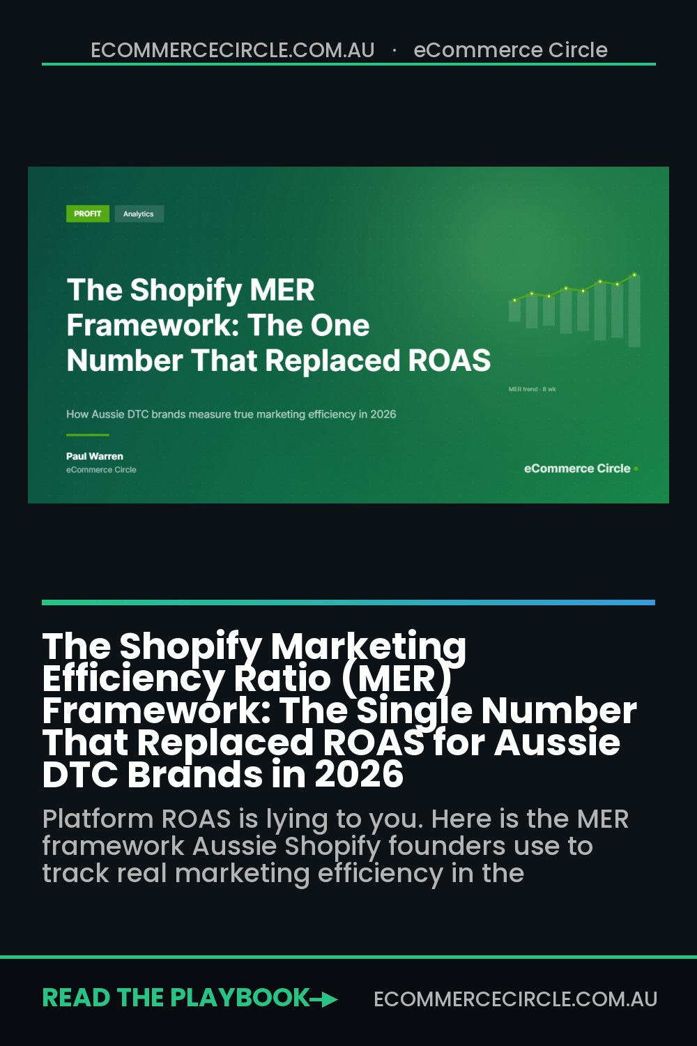 The Shopify Marketing Efficiency Ratio (MER) Framework: The Single Number That Replaced ROAS for Aussie DTC Brands in 2026