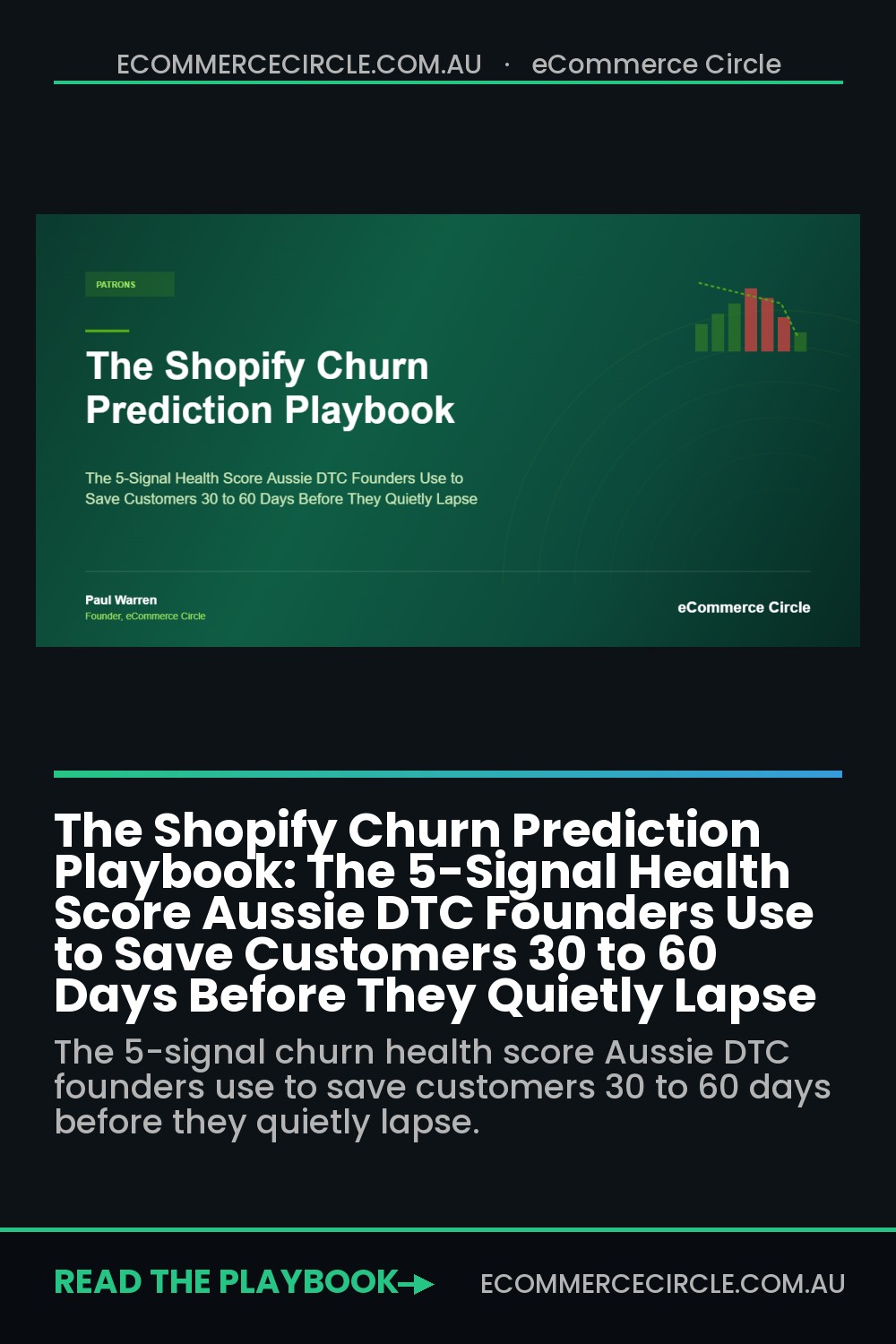The Shopify Churn Prediction Playbook: The 5-Signal Health Score Aussie DTC Founders Use to Save Customers 30 to 60 Days Before They Quietly Lapse