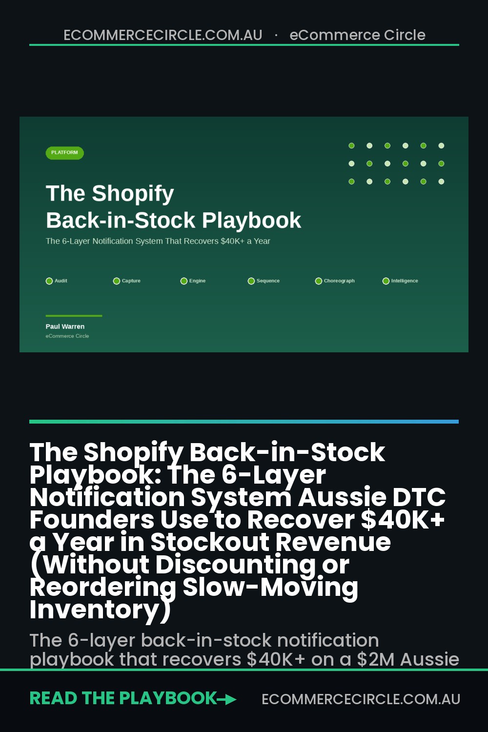 The Shopify Back-in-Stock Playbook: The 6-Layer Notification System Aussie DTC Founders Use to Recover $40K+ a Year in Stockout Revenue (Without Discounting or Reordering Slow-Moving Inventory)