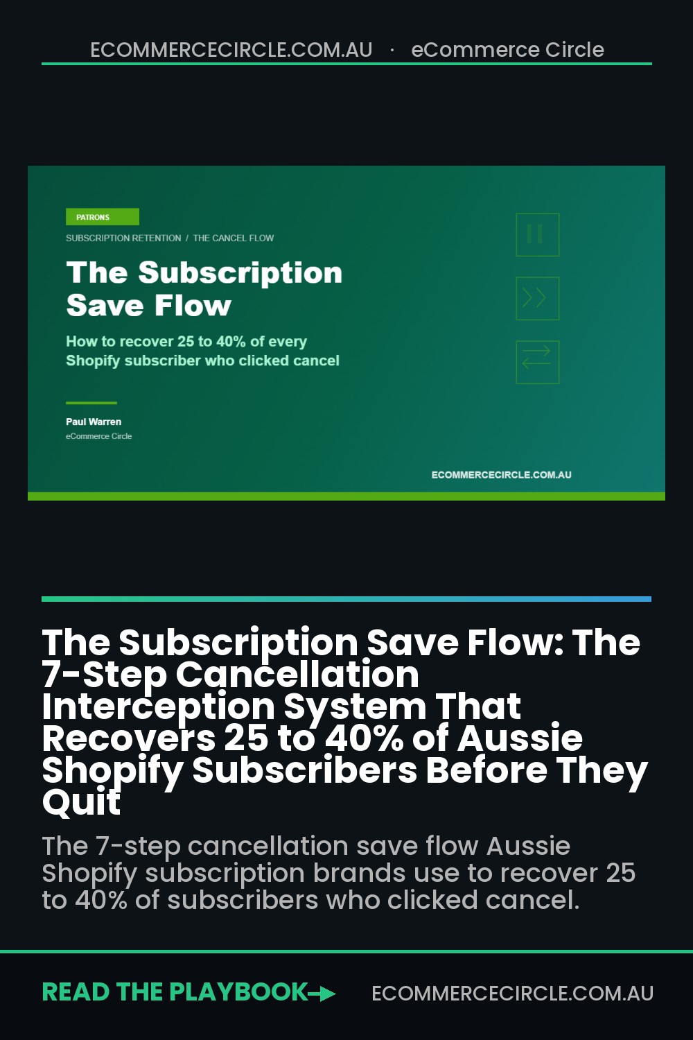 The Subscription Save Flow: The 7-Step Cancellation Interception System That Recovers 25 to 40% of Aussie Shopify Subscribers Before They Quit