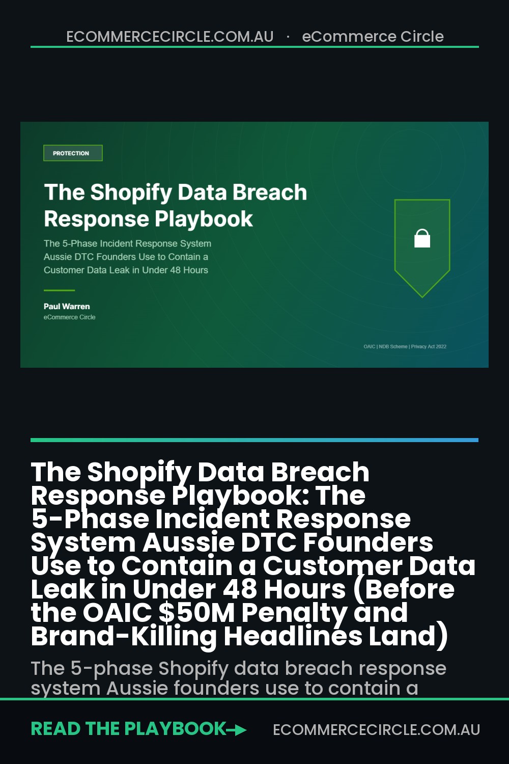 The Shopify Data Breach Response Playbook: The 5-Phase Incident Response System Aussie DTC Founders Use to Contain a Customer Data Leak in Under 48 Hours (Before the OAIC $50M Penalty and Brand-Killing Headlines Land)