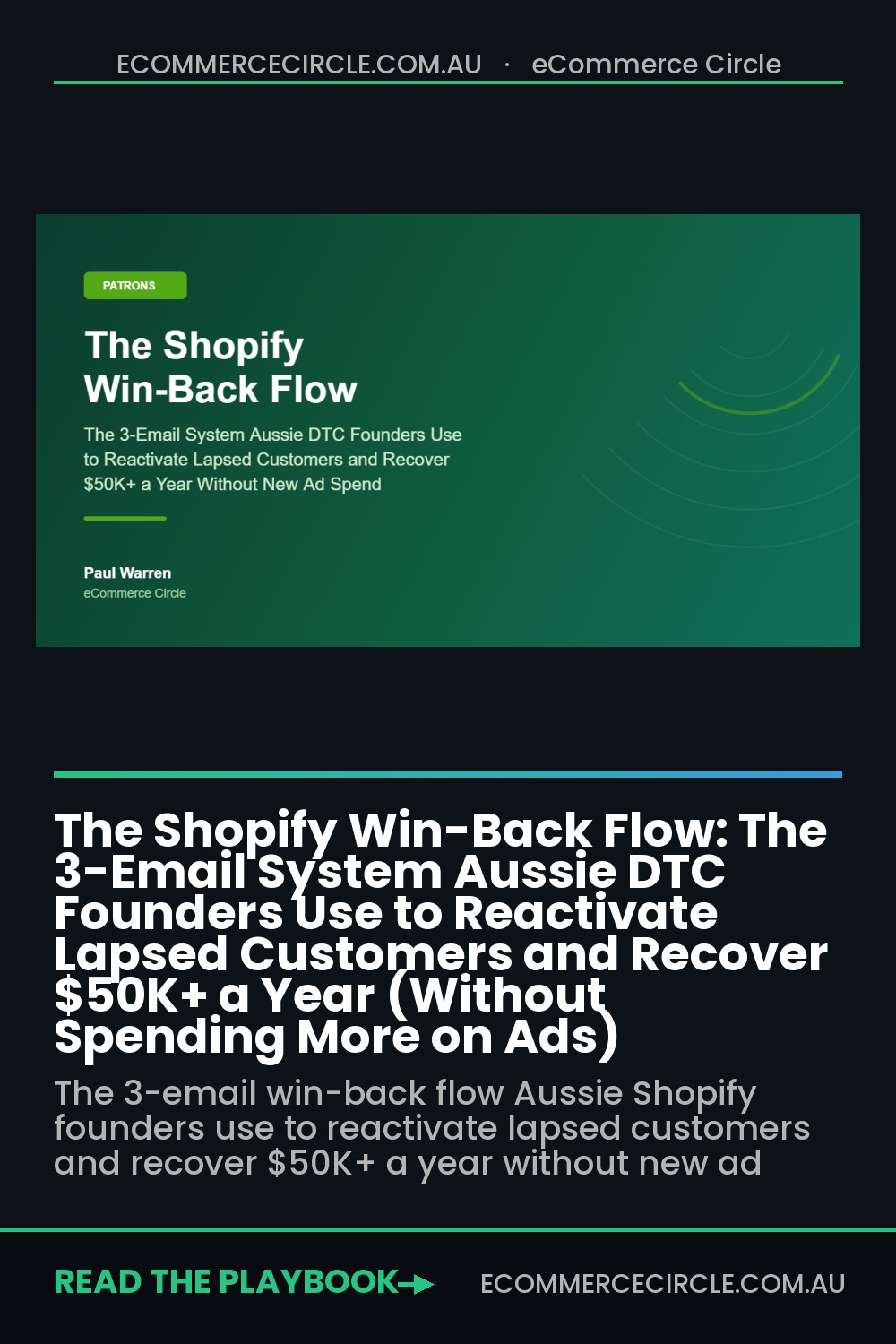 The Shopify Win-Back Flow: The 3-Email System Aussie DTC Founders Use to Reactivate Lapsed Customers and Recover $50K+ a Year (Without Spending More on Ads)