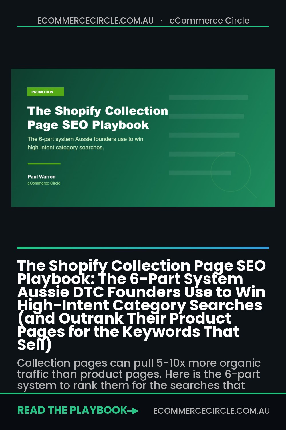 The Shopify Collection Page SEO Playbook: The 6-Part System Aussie DTC Founders Use to Win High-Intent Category Searches (and Outrank Their Product Pages for the Keywords That Sell)