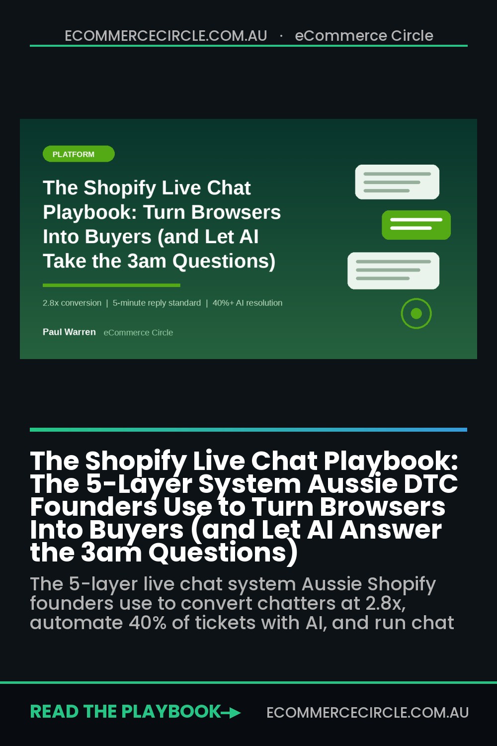 The Shopify Live Chat Playbook: The 5-Layer System Aussie DTC Founders Use to Turn Browsers Into Buyers (and Let AI Answer the 3am Questions)