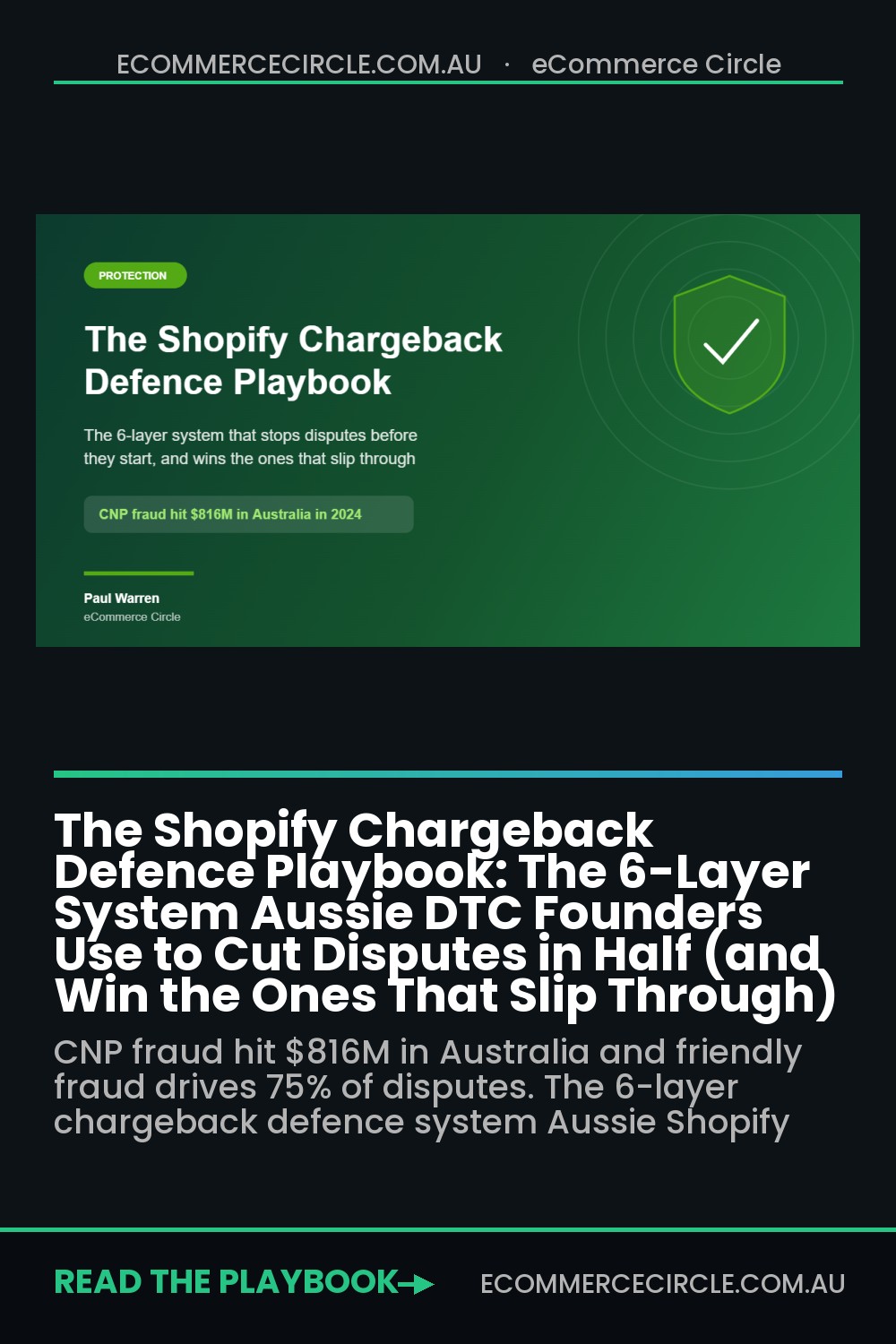 The Shopify Chargeback Defence Playbook: The 6-Layer System Aussie DTC Founders Use to Cut Disputes in Half (and Win the Ones That Slip Through)