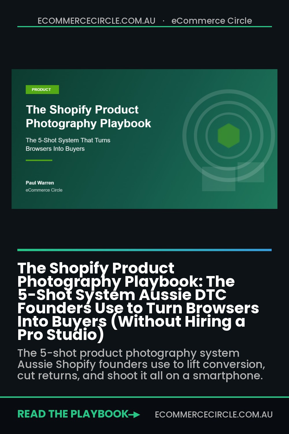 The Shopify Product Photography Playbook: The 5-Shot System Aussie DTC Founders Use to Turn Browsers Into Buyers (Without Hiring a Pro Studio)