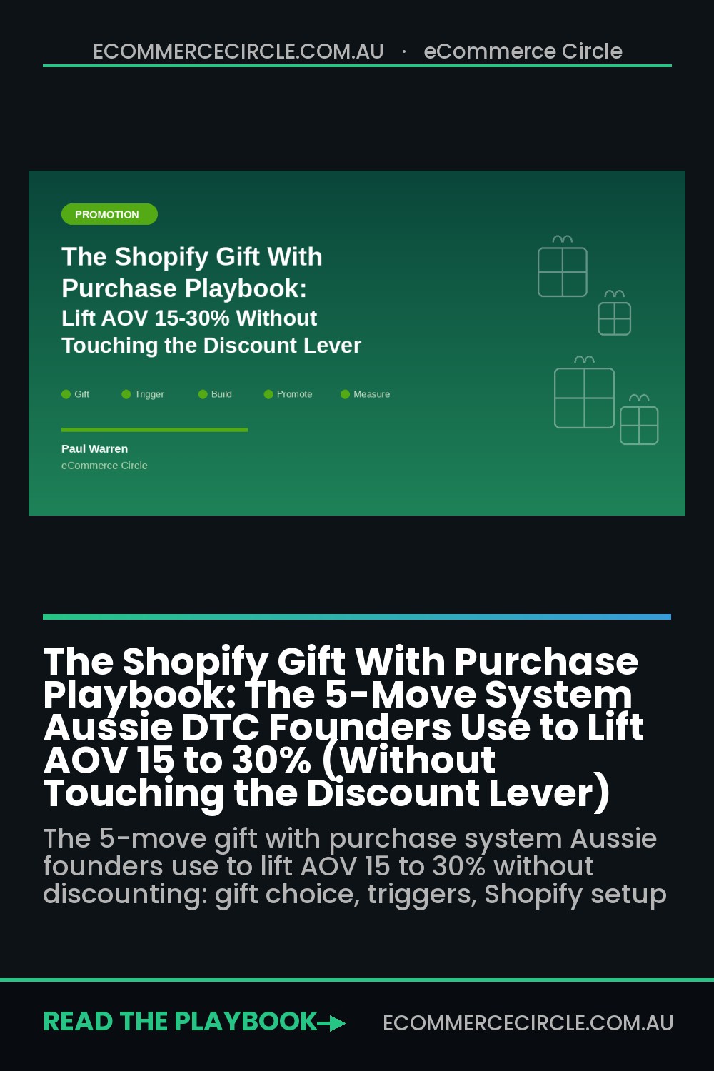 The Shopify Gift With Purchase Playbook: The 5-Move System Aussie DTC Founders Use to Lift AOV 15 to 30% (Without Touching the Discount Lever)