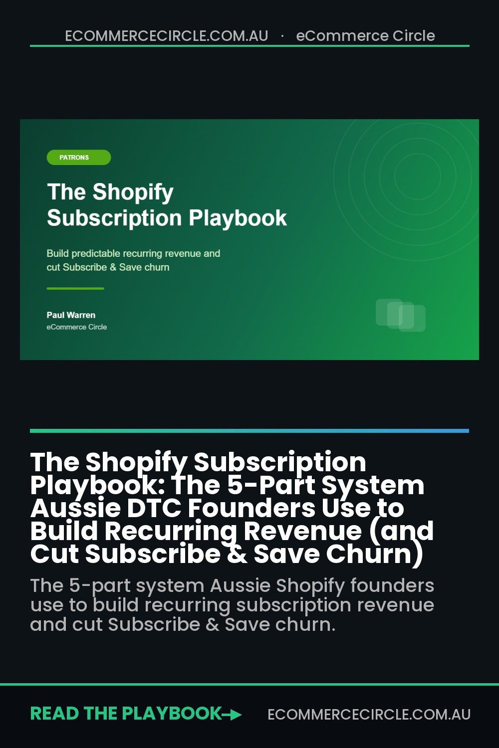 The Shopify Subscription Playbook: The 5-Part System Aussie DTC Founders Use to Build Recurring Revenue (and Cut Subscribe & Save Churn)