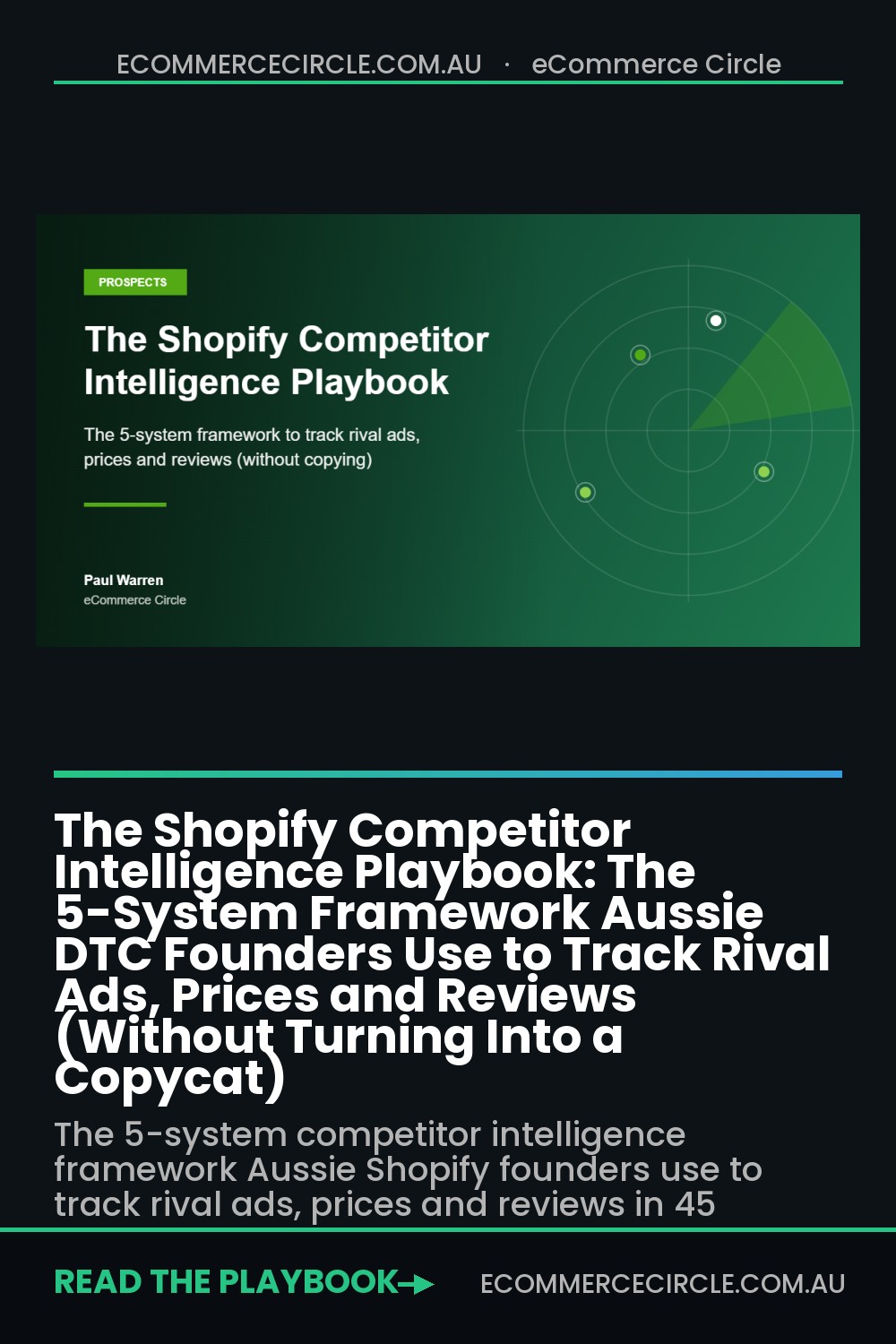The Shopify Competitor Intelligence Playbook: The 5-System Framework Aussie DTC Founders Use to Track Rival Ads, Prices and Reviews (Without Turning Into a Copycat)