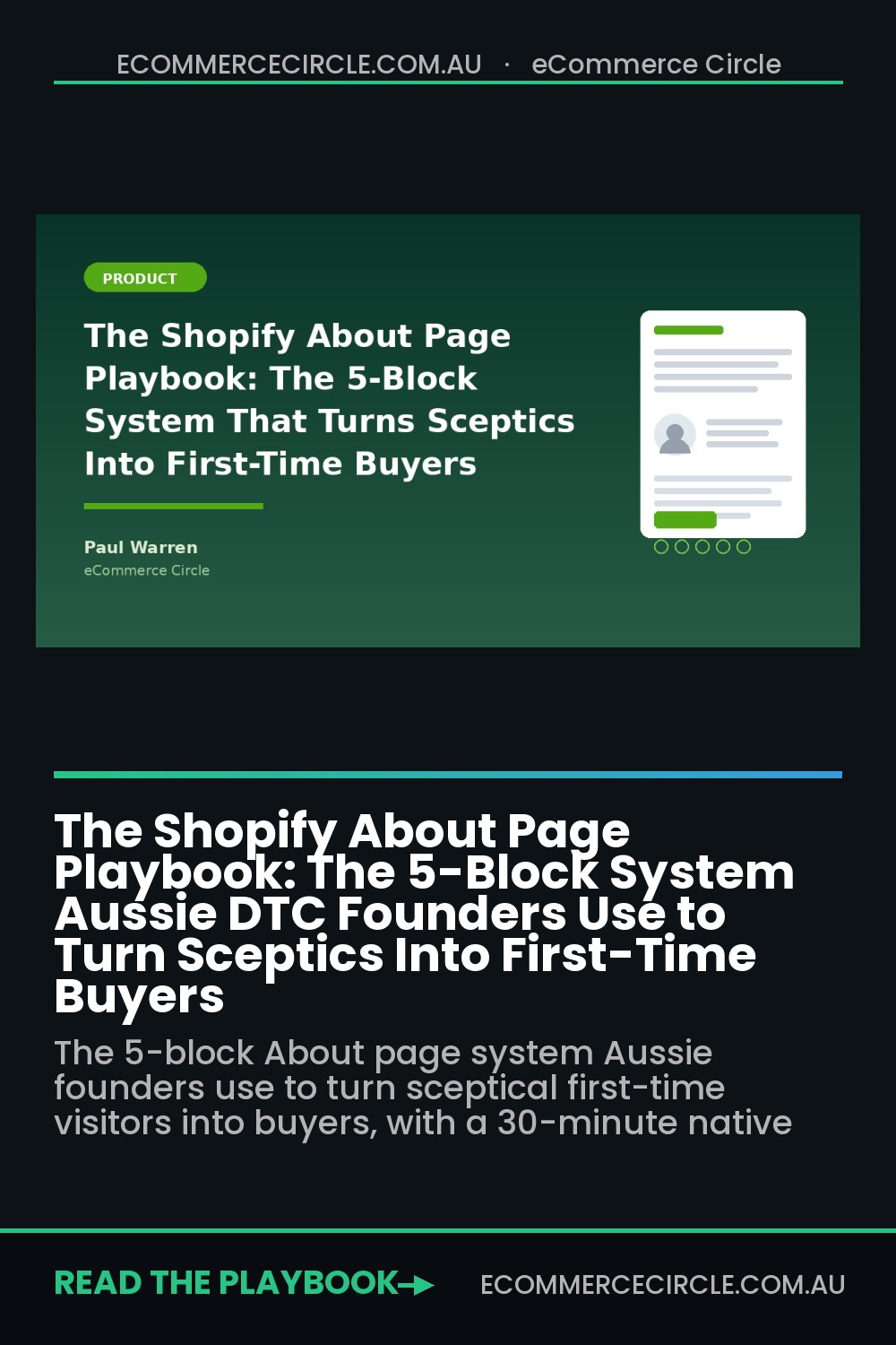 The Shopify About Page Playbook: The 5-Block System Aussie DTC Founders Use to Turn Sceptics Into First-Time Buyers