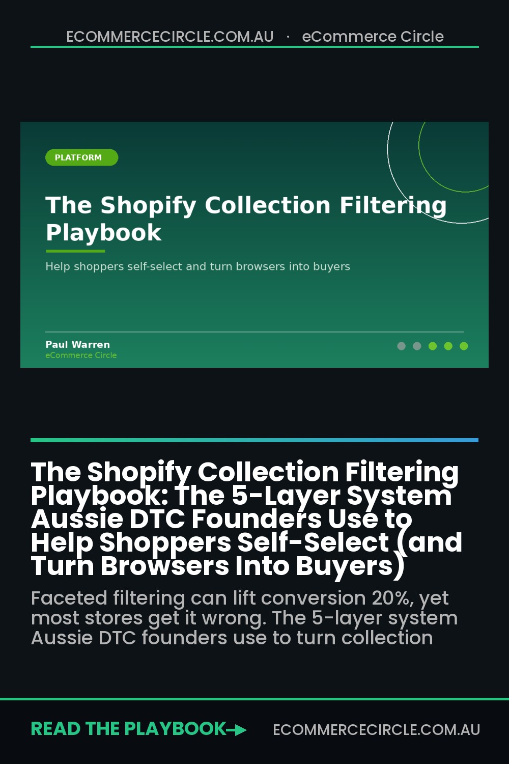 The Shopify Collection Filtering Playbook: The 5-Layer System Aussie DTC Founders Use to Help Shoppers Self-Select (and Turn Browsers Into Buyers)