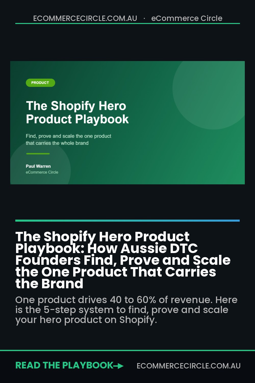The Shopify Hero Product Playbook: How Aussie DTC Founders Find, Prove and Scale the One Product That Carries the Brand