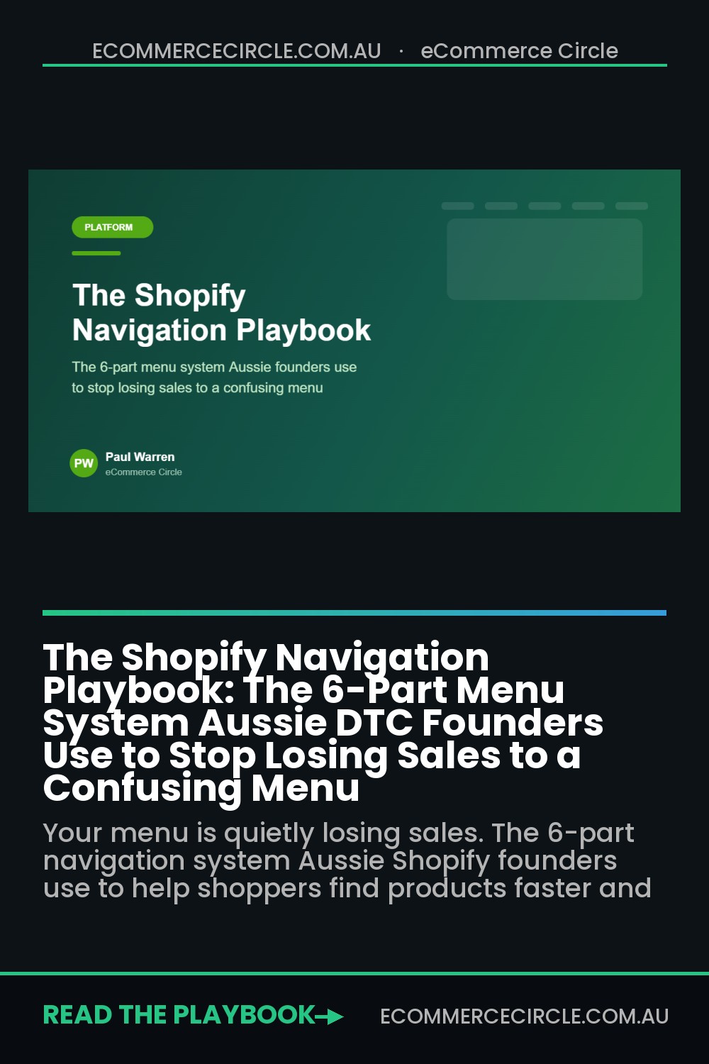 The Shopify Navigation Playbook: The 6-Part Menu System Aussie DTC Founders Use to Stop Losing Sales to a Confusing Menu