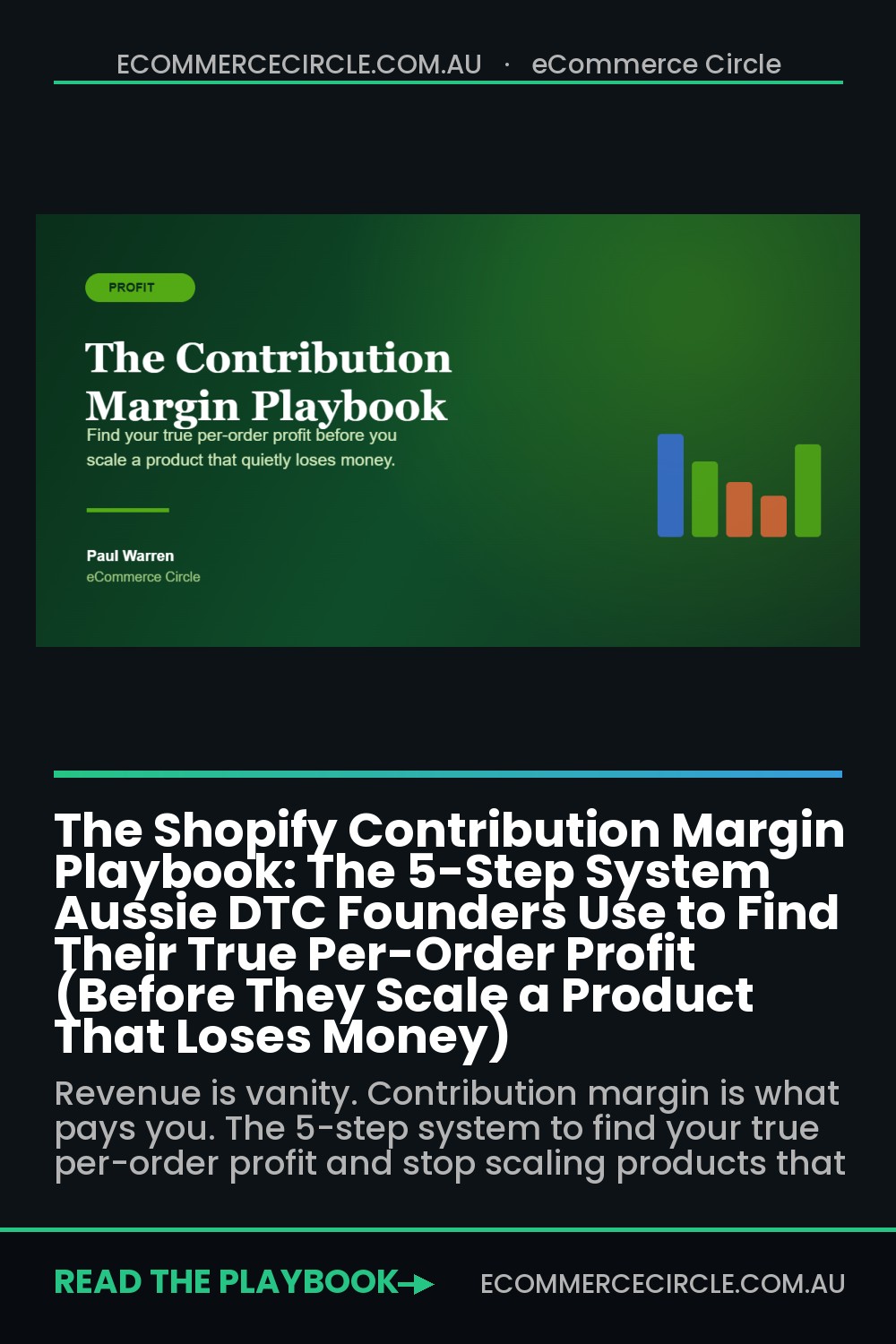 The Shopify Contribution Margin Playbook: The 5-Step System Aussie DTC Founders Use to Find Their True Per-Order Profit (Before They Scale a Product That Loses Money)