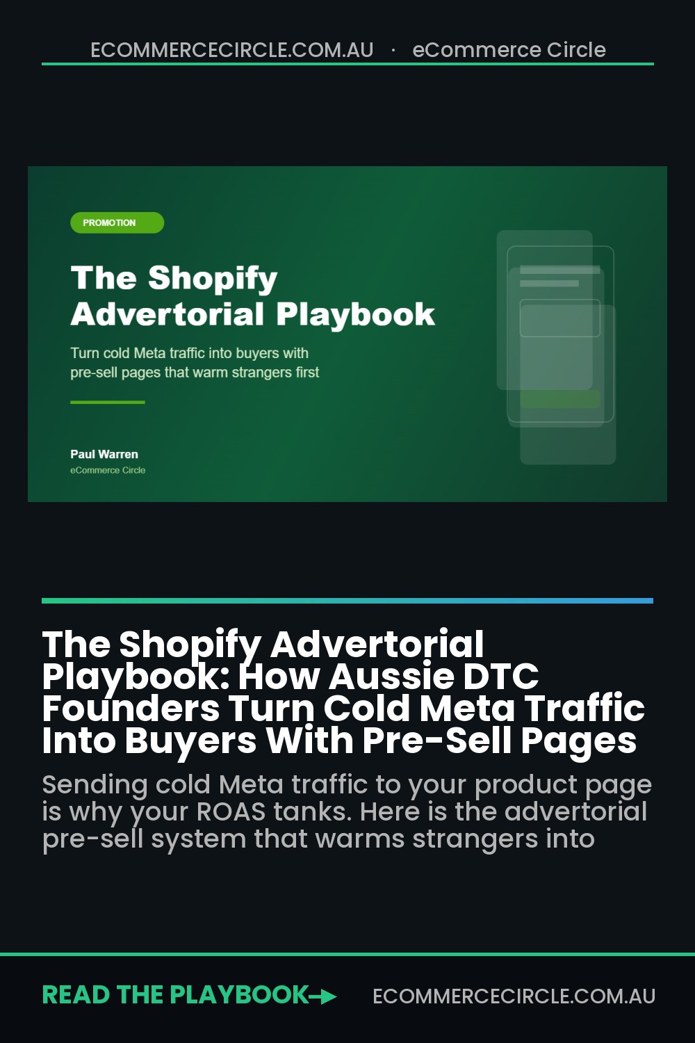 The Shopify Advertorial Playbook: How Aussie DTC Founders Turn Cold Meta Traffic Into Buyers With Pre-Sell Pages