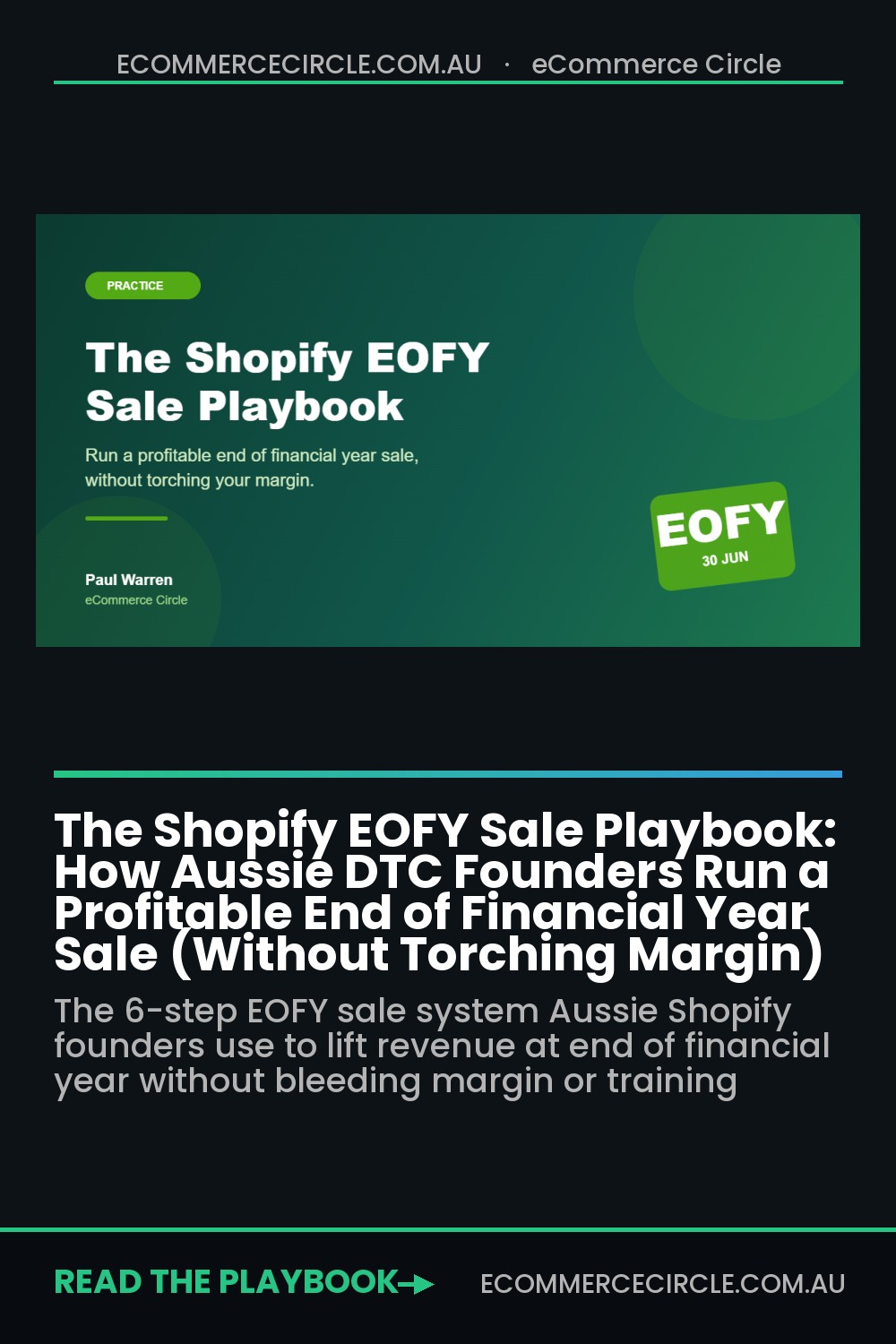 The Shopify EOFY Sale Playbook: How Aussie DTC Founders Run a Profitable End of Financial Year Sale (Without Torching Margin)