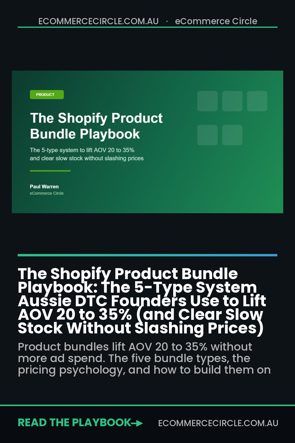 The Shopify Product Bundle Playbook: The 5-Type System Aussie DTC Founders Use to Lift AOV 20 to 35% (and Clear Slow Stock Without Slashing Prices)