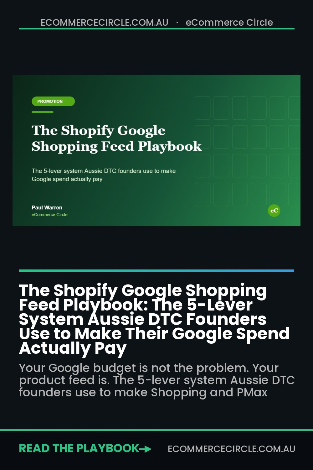 The Shopify Google Shopping Feed Playbook: The 5-Lever System Aussie DTC Founders Use to Make Their Google Spend Actually Pay