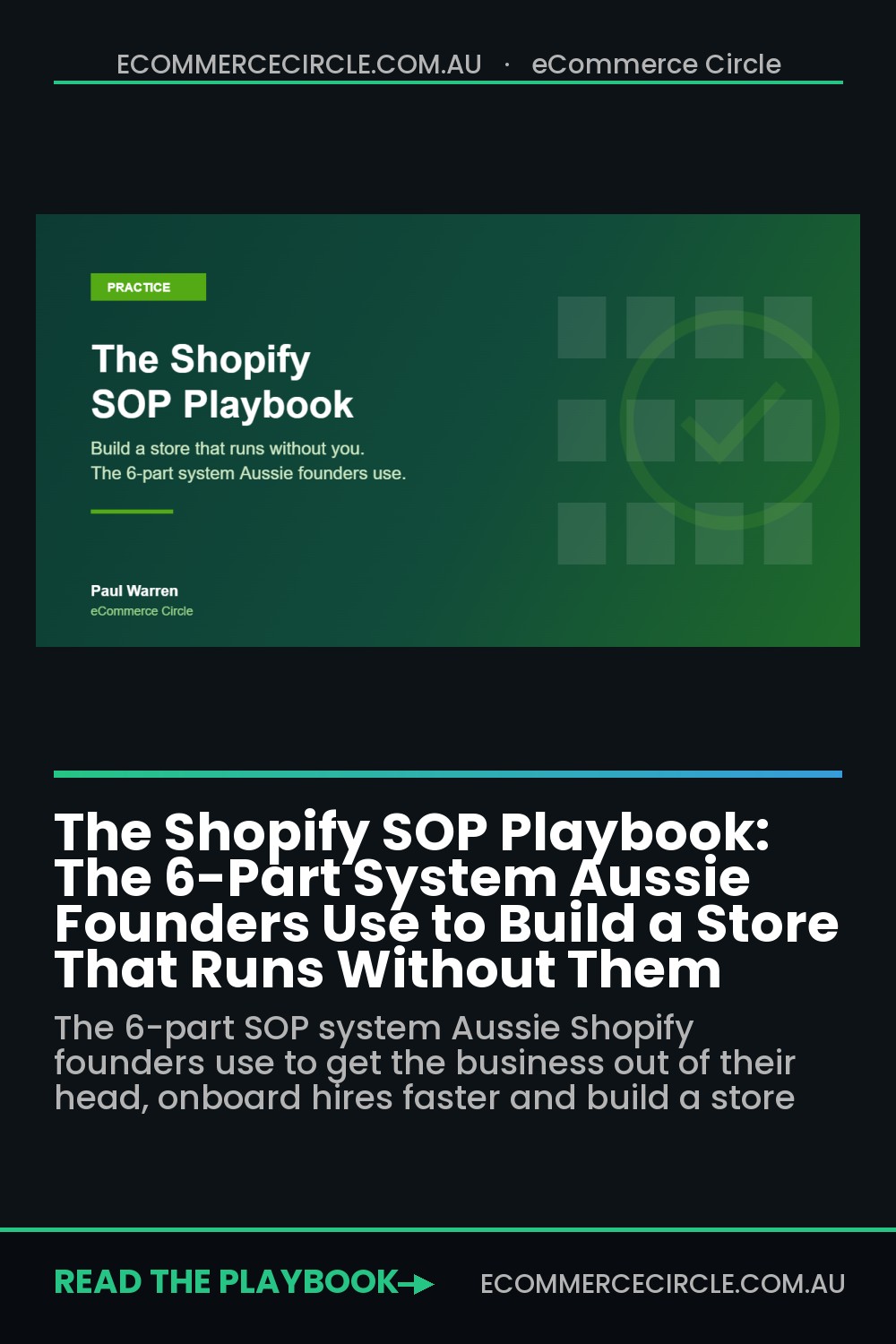 The Shopify SOP Playbook: The 6-Part System Aussie Founders Use to Build a Store That Runs Without Them