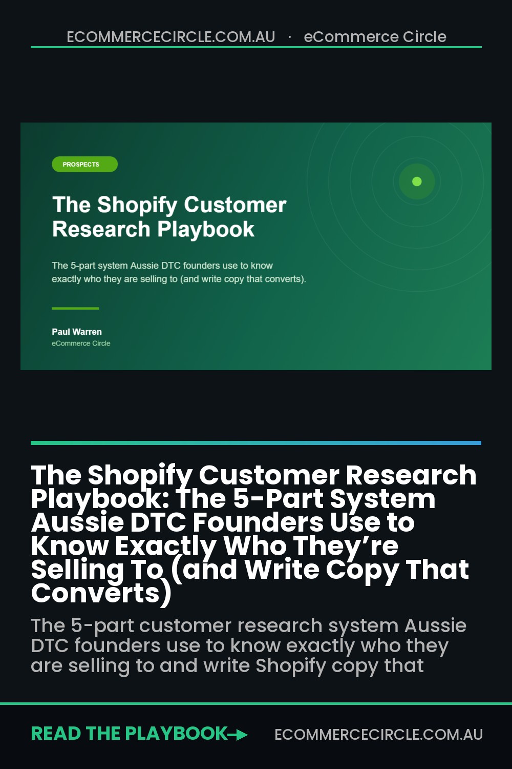 The Shopify Customer Research Playbook: The 5-Part System Aussie DTC Founders Use to Know Exactly Who They’re Selling To (and Write Copy That Converts)