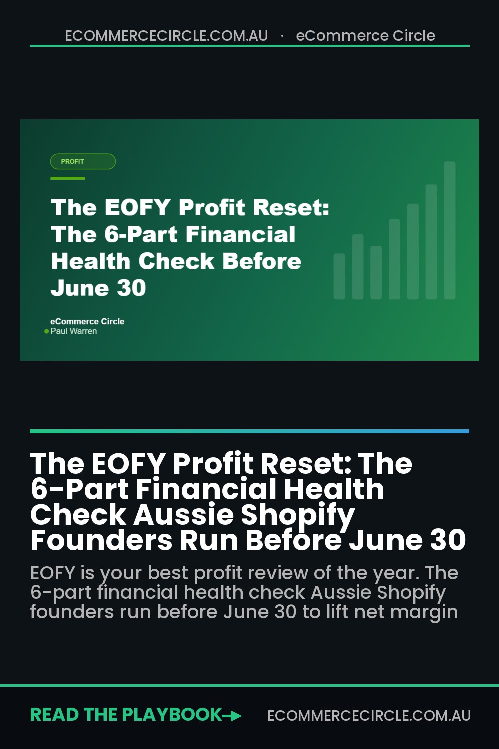 The EOFY Profit Reset: The 6-Part Financial Health Check Aussie Shopify Founders Run Before June 30