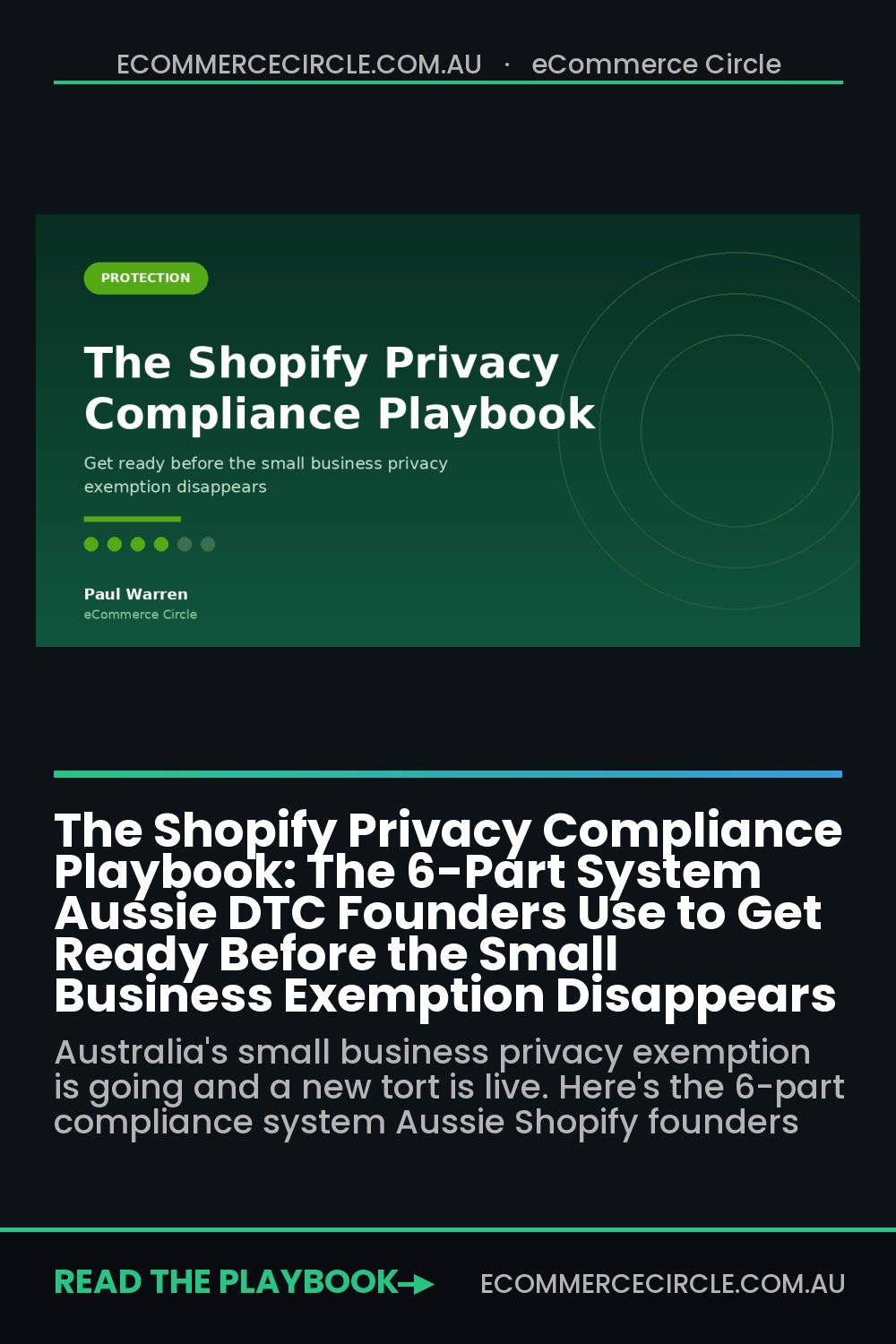 The Shopify Privacy Compliance Playbook: The 6-Part System Aussie DTC Founders Use to Get Ready Before the Small Business Exemption Disappears