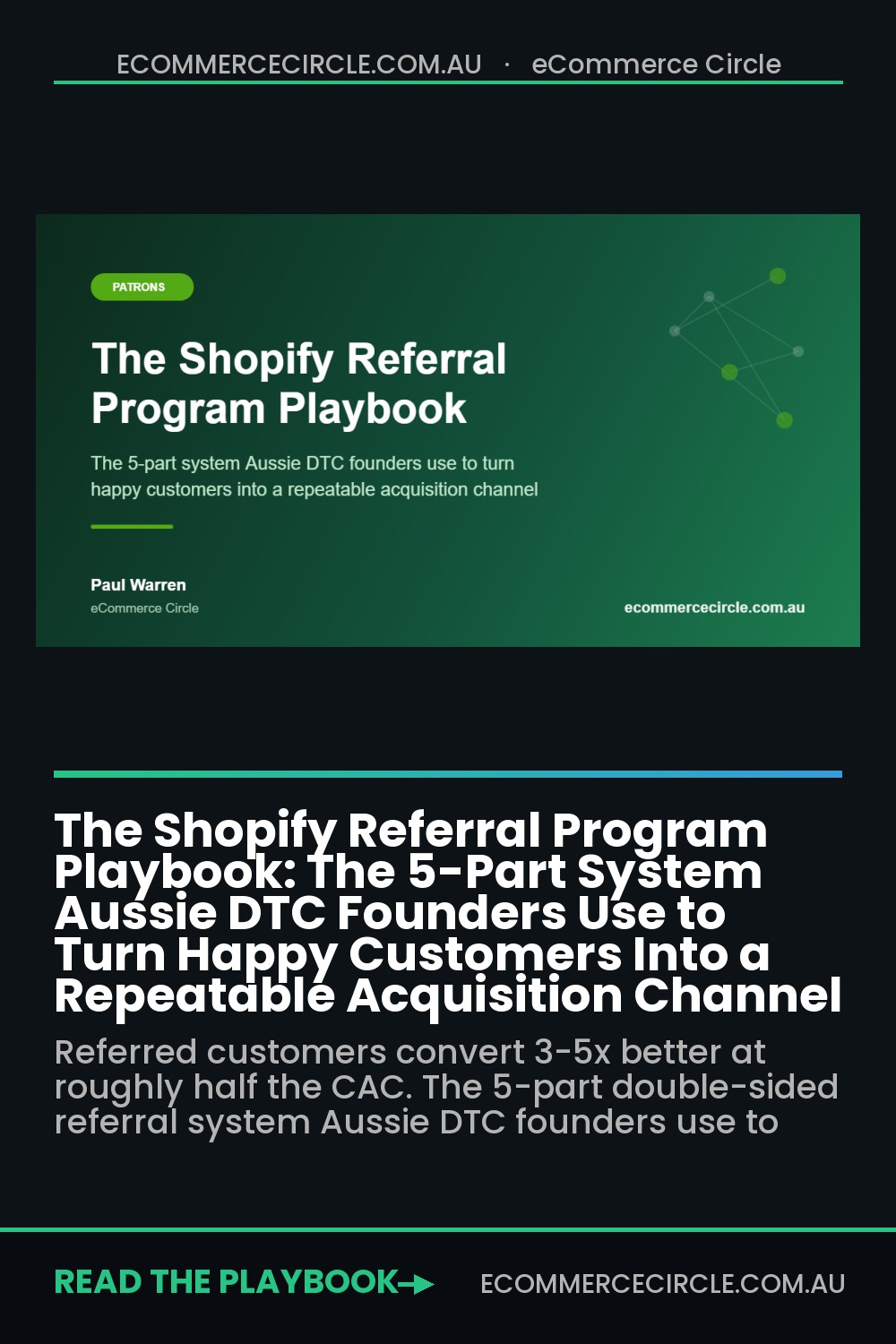 The Shopify Referral Program Playbook: The 5-Part System Aussie DTC Founders Use to Turn Happy Customers Into a Repeatable Acquisition Channel