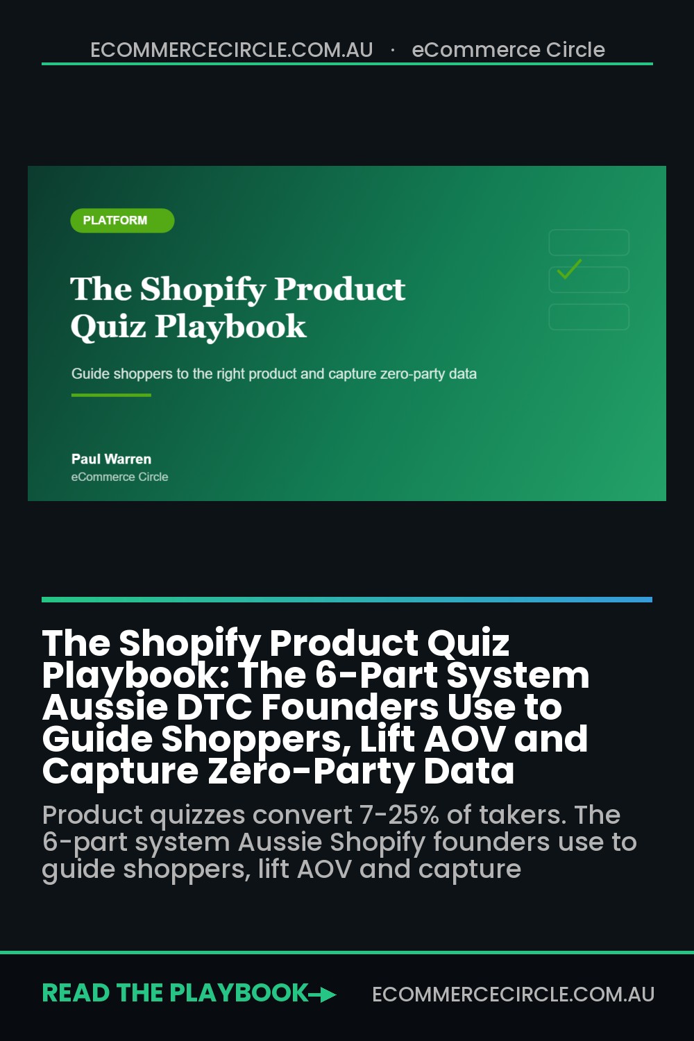 The Shopify Product Quiz Playbook: The 6-Part System Aussie DTC Founders Use to Guide Shoppers, Lift AOV and Capture Zero-Party Data