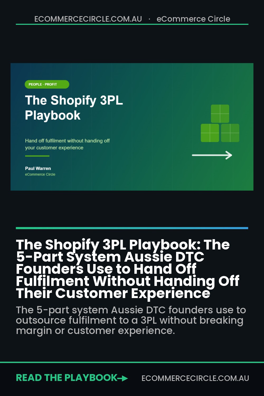 The Shopify 3PL Playbook: The 5-Part System Aussie DTC Founders Use to Hand Off Fulfilment Without Handing Off Their Customer Experience