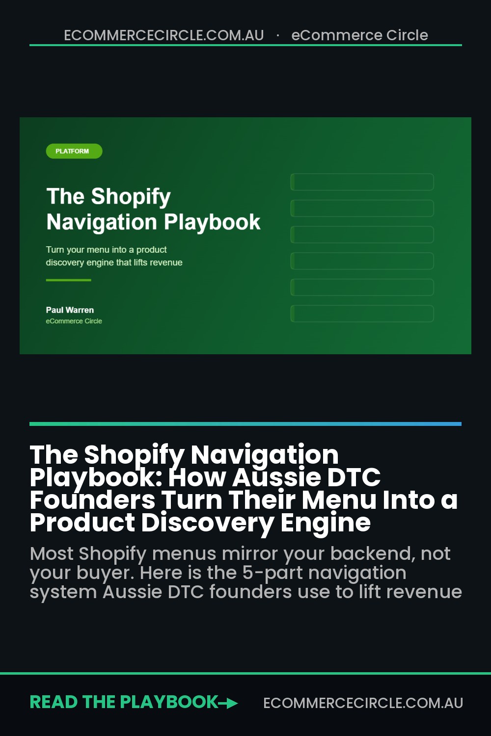 The Shopify Navigation Playbook: How Aussie DTC Founders Turn Their Menu Into a Product Discovery Engine