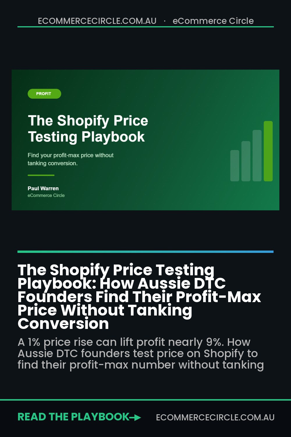The Shopify Price Testing Playbook: How Aussie DTC Founders Find Their Profit-Max Price Without Tanking Conversion