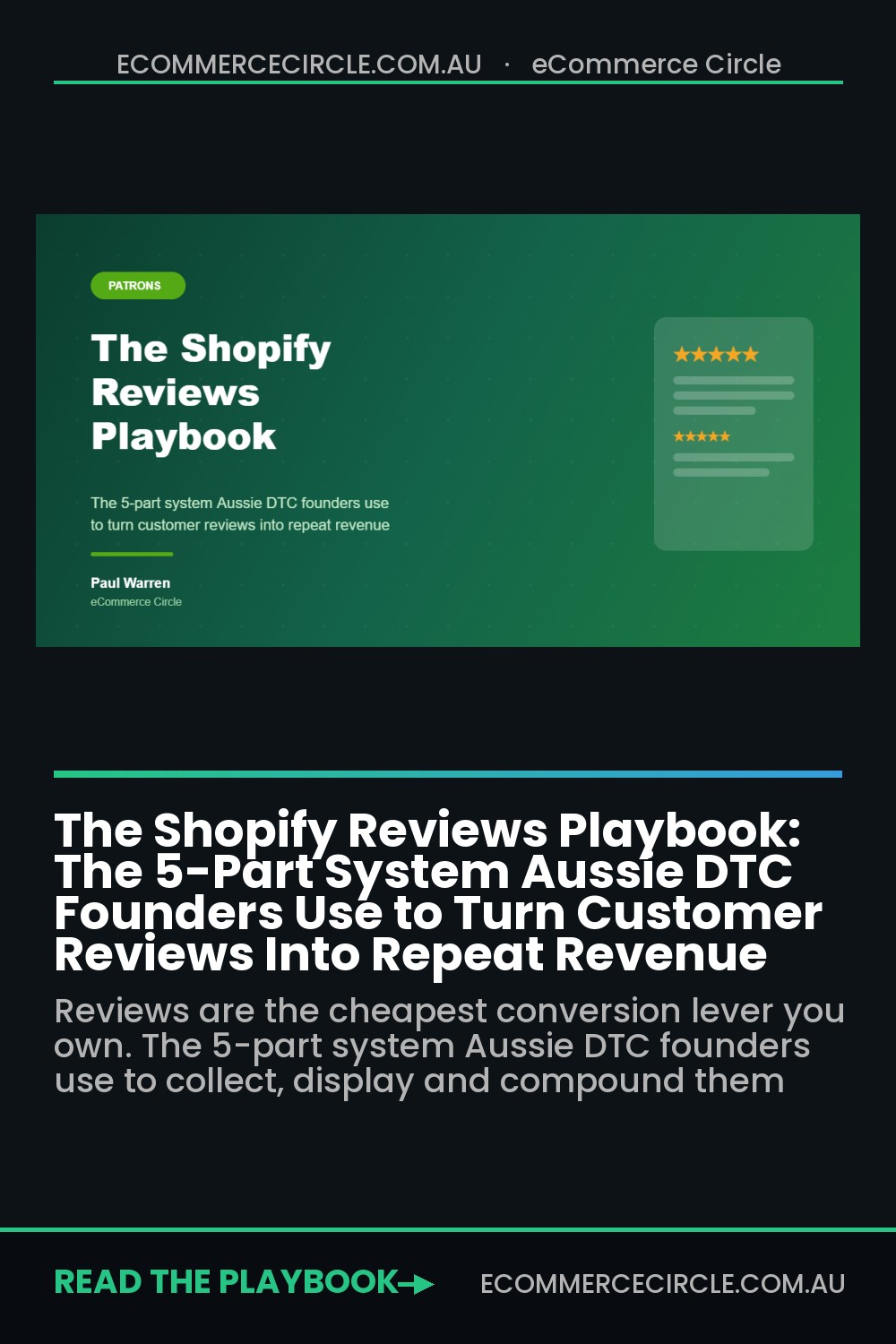 The Shopify Reviews Playbook: The 5-Part System Aussie DTC Founders Use to Turn Customer Reviews Into Repeat Revenue