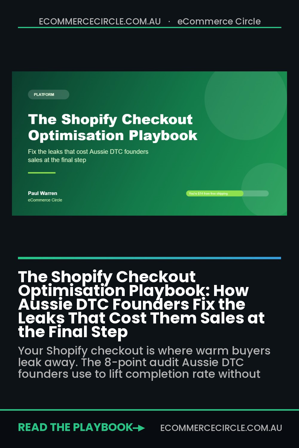 The Shopify Checkout Optimisation Playbook: How Aussie DTC Founders Fix the Leaks That Cost Them Sales at the Final Step