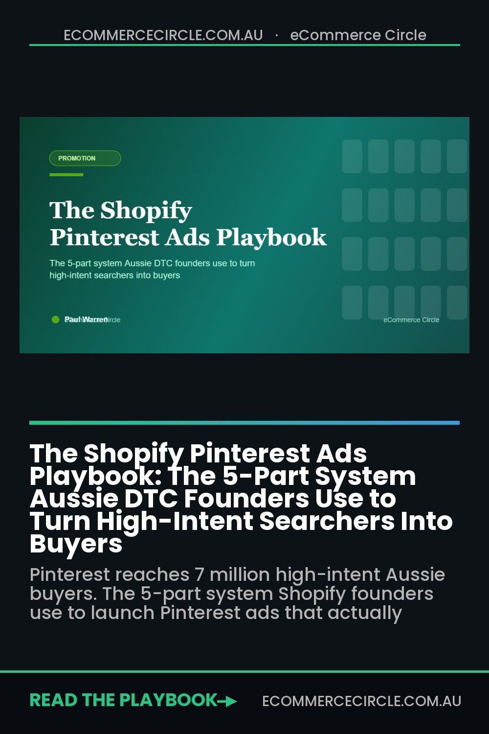 The Shopify Pinterest Ads Playbook: The 5-Part System Aussie DTC Founders Use to Turn High-Intent Searchers Into Buyers