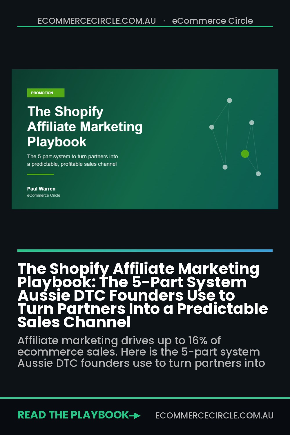 The Shopify Affiliate Marketing Playbook: The 5-Part System Aussie DTC Founders Use to Turn Partners Into a Predictable Sales Channel
