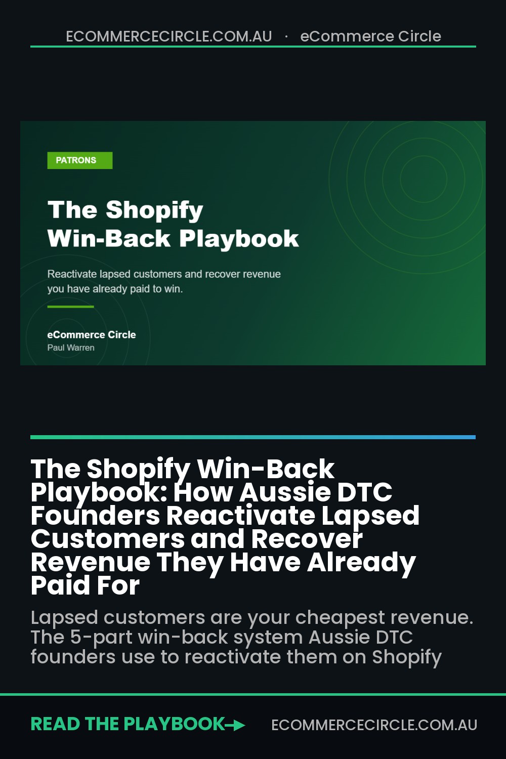 The Shopify Win-Back Playbook: How Aussie DTC Founders Reactivate Lapsed Customers and Recover Revenue They Have Already Paid For