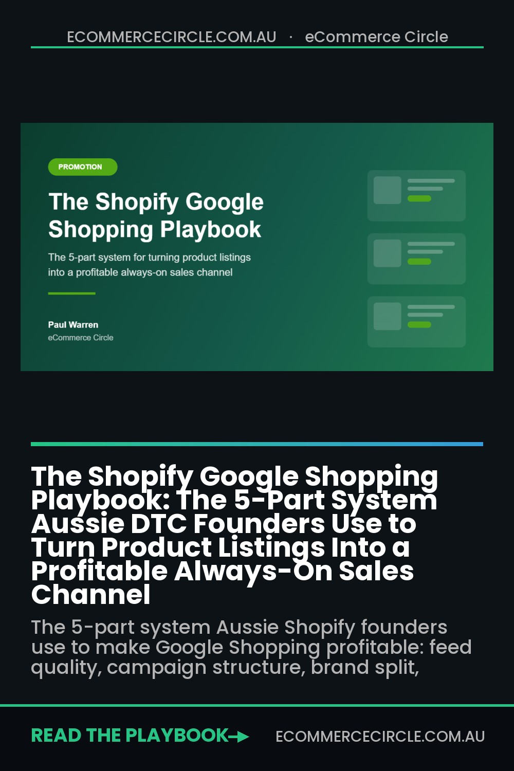 The Shopify Google Shopping Playbook: The 5-Part System Aussie DTC Founders Use to Turn Product Listings Into a Profitable Always-On Sales Channel