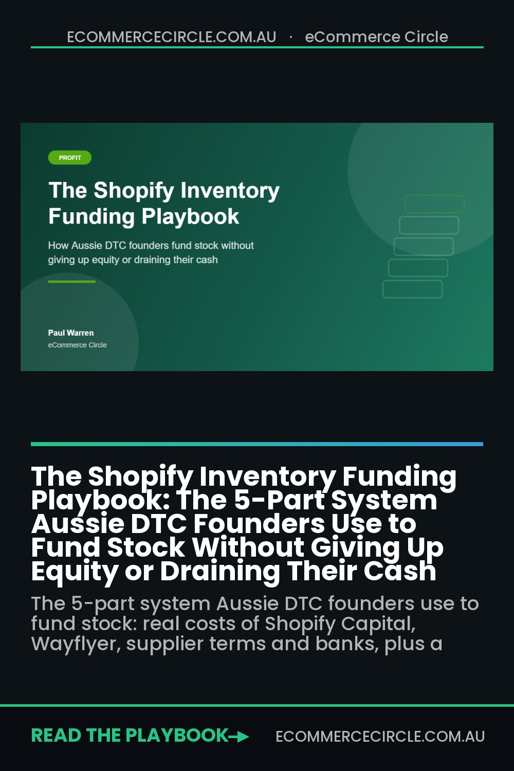 The Shopify Inventory Funding Playbook: The 5-Part System Aussie DTC Founders Use to Fund Stock Without Giving Up Equity or Draining Their Cash